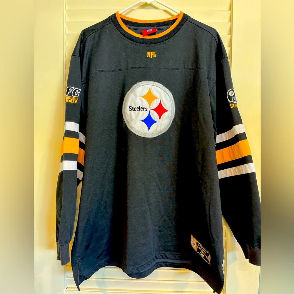 NFL Sweatshirt Jersey. SZ XL. Y2K embroidered. #NFLDraft #Steelers #Pittsburgh